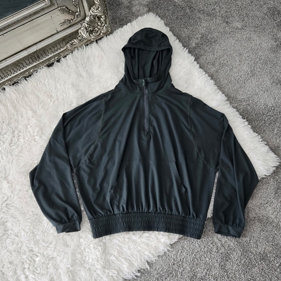 RAE MODE MORNING RUN HALF ZIP HOODIE IN SMOKED SPRUCE. Size 1XL. Good preowned c - Picture 3 of 8